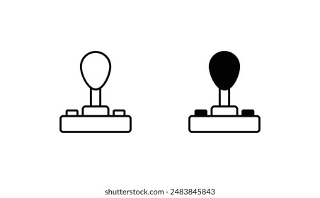 Diseño de icono de joystick con fondo blanco ilustración de stock