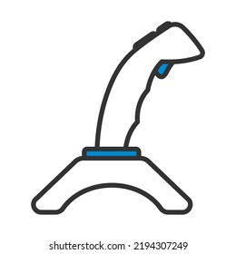 Joystick Icon. Editable Bold Outline With Color Fill Design. Vector Illustration.