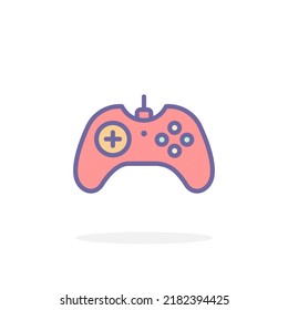 Icono de Joystick en el estilo de contorno relleno. Para tu diseño, logotipo. Ilustración vectorial.