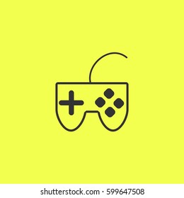 Joystick icon flat. Black pictogram on white background. Vector illustration symbol and bonus button