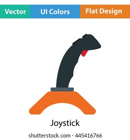 Joystick icon. Flat color design. Vector illustration.