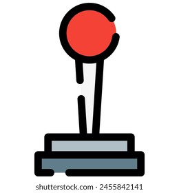 joystick icon in flat outline style