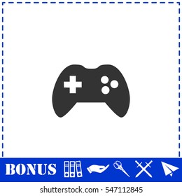 Joystick icon flat. Simple vector symbol and bonus icon