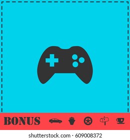 Joystick icon flat. Simple vector symbol and bonus icon