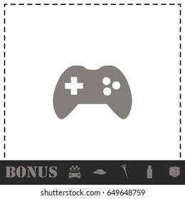 Joystick icon flat. Simple vector symbol and bonus icon