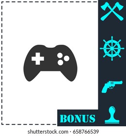 Joystick icon flat. Simple vector symbol and bonus icon
