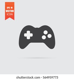 Joystick icon in flat style isolated on grey background. For your design, logo. Vector illustration.
