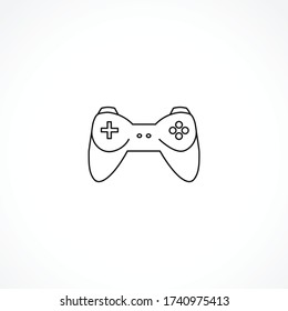 Joystick icon. gamepad line icon. gamepad isolated line icon