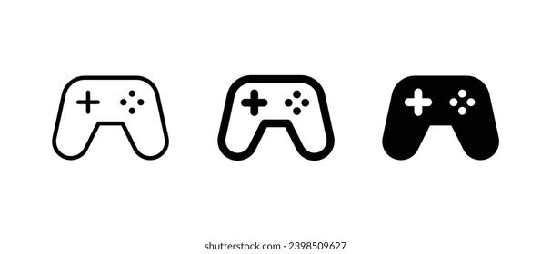 Icono de Joystick, ilustración vectorial del icono Gamepad. icono de esquema para aplicaciones web, ui y móviles