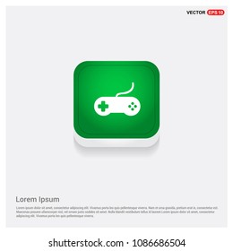Joystick Icon Green Web Button