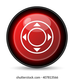Joystick icon. Internet button on white background. EPS10 vector
