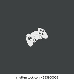 joystick icon isolated on black background