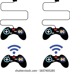 Joystick icon isolated from white background