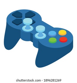 Joystick icon. Isometric of joystick vector icon for web design isolated on white background