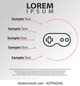 joystick icon. joystick line icon