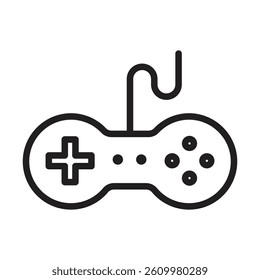 Joystick icon Line Art Logo set
