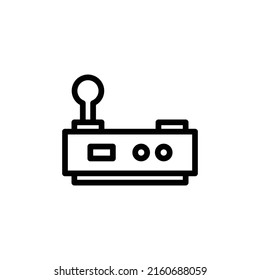 Joystick Icon. Line Art Style Design Isolated On White Background