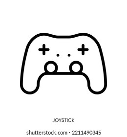 joystick icon. Line Art Style Design Isolated On White Background