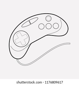 Joystick icon line element. Vector illustration of joystick icon line isolated on clean background for your web mobile app logo design.