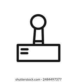 Joystick icon linear vector graphics sign