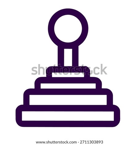 Joystick icon. A linear vector illustration of joystick isolated on white background.