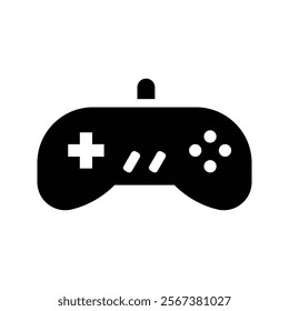 Joystick icon logo silhouette design template isolated illustration