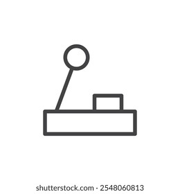 Joystick icon Logo symbol outline set