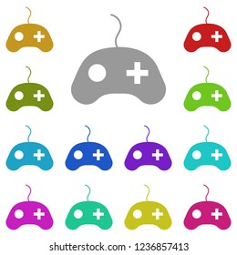 joystick icon in multi color. Simple glyph vector of web set for UI and UX, website or mobile application