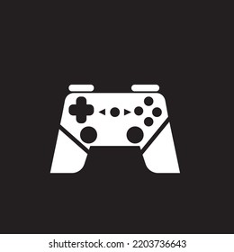 icono de joystick en el fondo negro. ilustración vectorial.