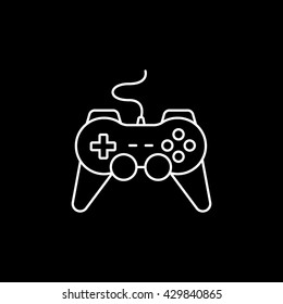 Joystick Icon On Black Background