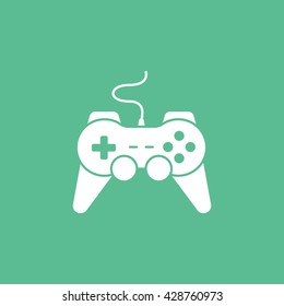 Joystick Icon On Green Background