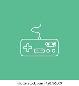 Joystick Icon On Green Background