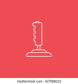 Joystick Icon On Red Background