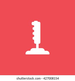 Joystick Icon On Red Background