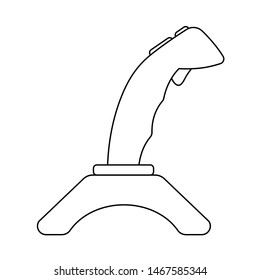 Joystick Icon. Outline Simple Design With Editable Stroke. Vector Illustration.