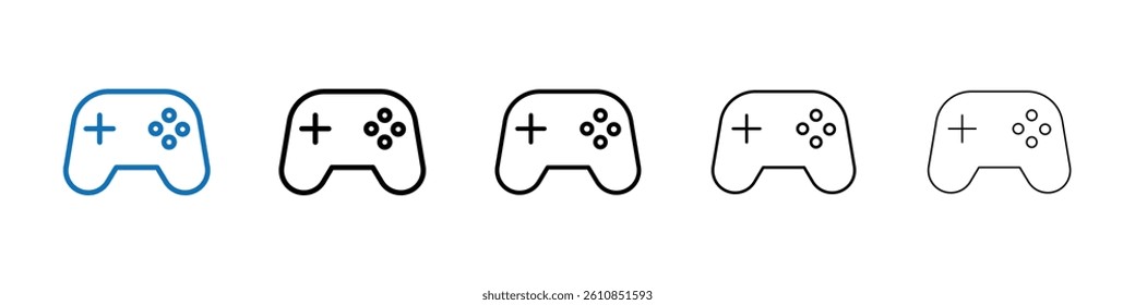 Joystick icon Outline vector logo for web ui