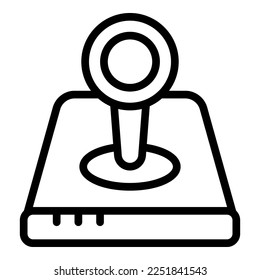 Joystick icon outline vector. Online game. Gamer console