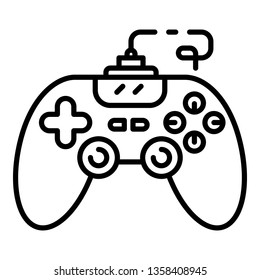 Joystick icon. Outline joystick vector icon for web design isolated on white background