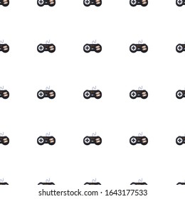 joystick icon pattern seamless isolated on white background. Editable flat joystick icon. joystick icon pattern for web and mobile.