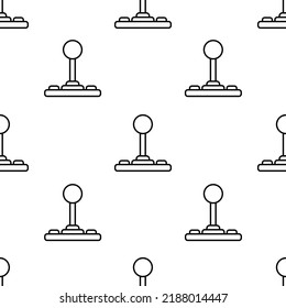 joystick icon pattern. Seamless joystick pattern on white background.