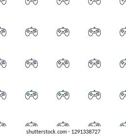 joystick icon pattern seamless white background. Editable outline joystick icon. joystick icon pattern for web and mobile.