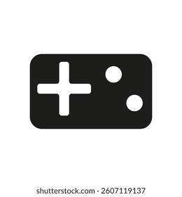 Joystick icon in round black style. Electronic device and technology icon. Vector
