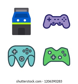 joystick icon set. vector set about arcade, game controller and gamepad icons set.