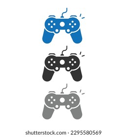 Diseño del vector conjunto de iconos de joystick.