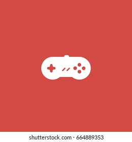 joystick icon. sign design. red background