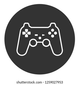 Joystick icon. Joystick sign. İllustration of Game pad vector icon. EPS 10 flat symbol. Round icon design