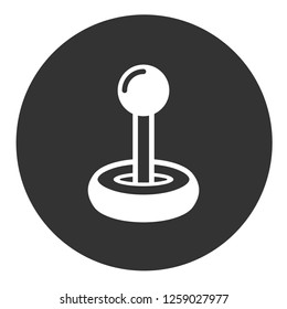 Joystick icon. Joystick sign. İllustration of Game pad vector icon. EPS 10 flat symbol. Round icon design