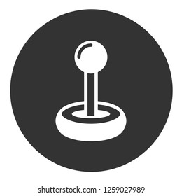 Joystick icon. Joystick sign. İllustration of Game pad vector icon. EPS 10 flat symbol. Round icon design
