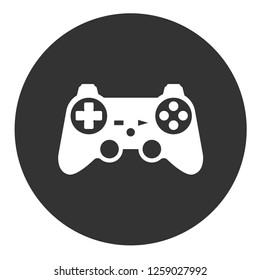 Joystick icon. Joystick sign. İllustration of Game pad vector icon. EPS 10 flat symbol. Round icon design