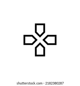 Joystick Icon Sign Vector Isolated on White Artboard 